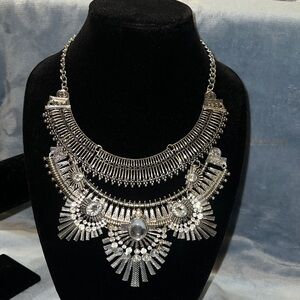 Chic Silver Layered Necklace